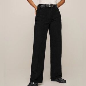 Reformation Black Corduroy Pants